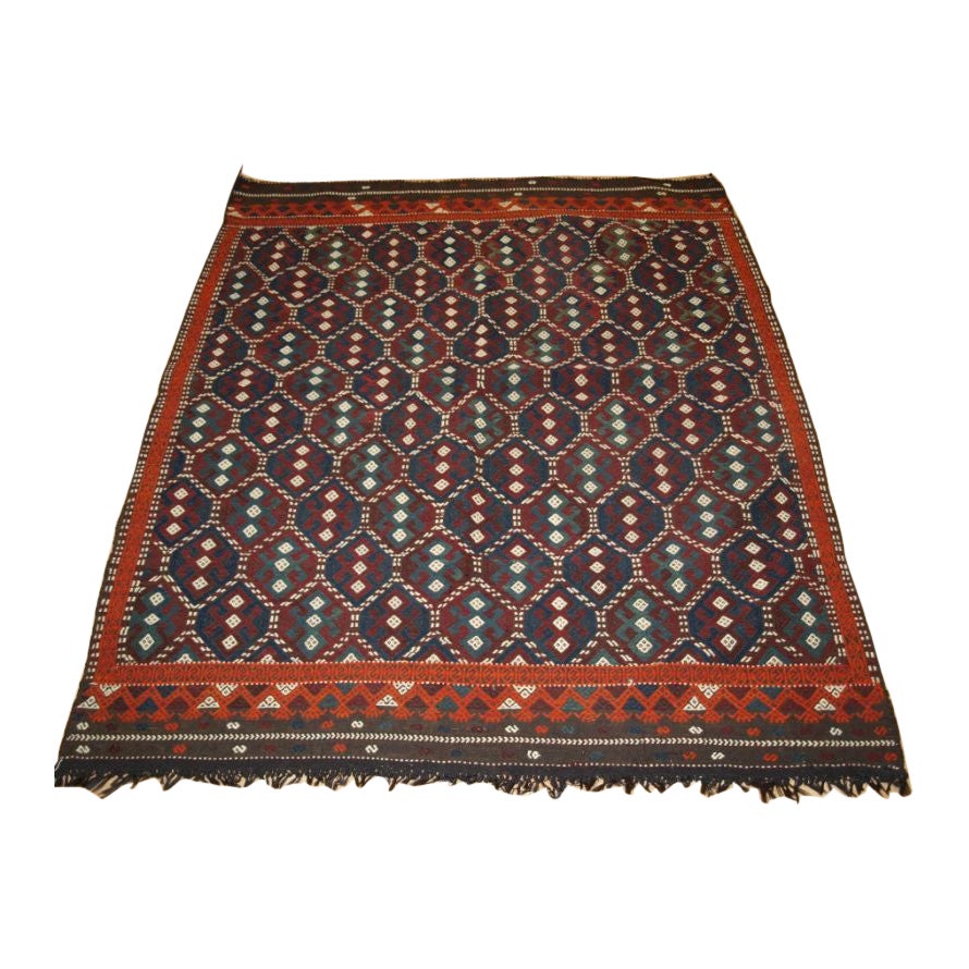 Old Turkish Bergama Region Flat Weave For Sale