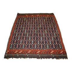 Antique Old Turkish Bergama Region Flat Weave