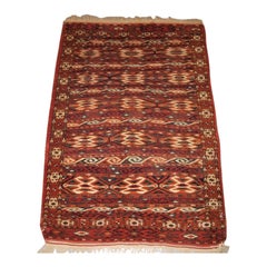 Antique Yomut Turkmen 'Dip Khali' Rug