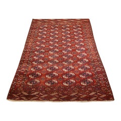 Tapis turkmène antique Tekke au design traditionnel