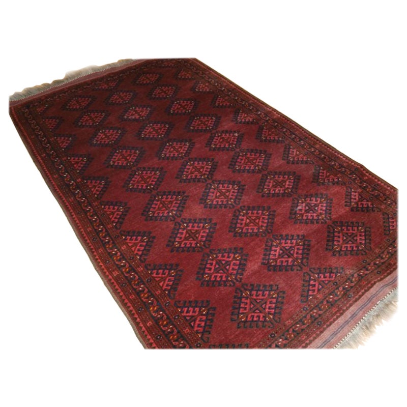 Old Afghan Village Rug of Traditional Turkmen Style