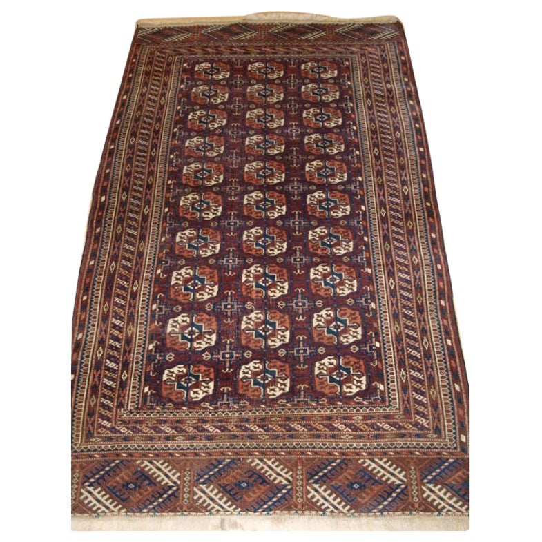 Antique Tekke Turkmen ‘Dip Khali’ Rug R-1577 For Sale