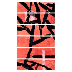 Aguafuerte "Rojo" de Huai-Qing Wang, 2008