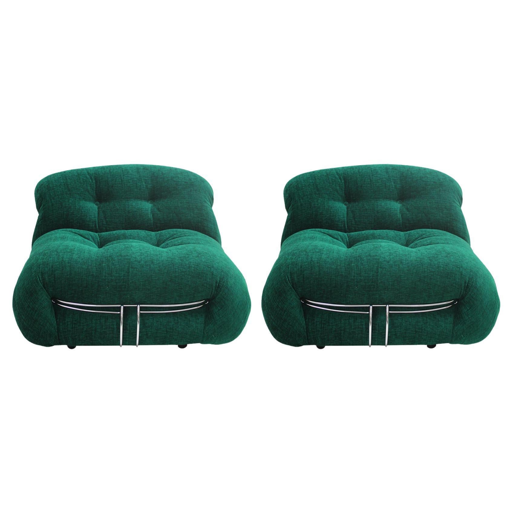 Pair of "Soriana" Armchairs Designed by Tobia Scarpa Edited by Cassina, 1960s For Sale
