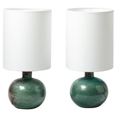 Pair of Ceramic Table Lamps by La Borne Potter's, circa 1960-1970