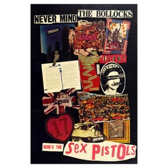 Original Vintage Music Poster Never Mind The Bollocks Here's The Sex Pistols