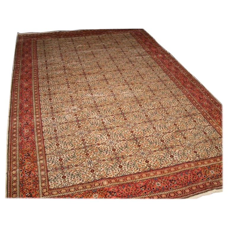 Tapis turc ancien Kayseri à motifs floraux traditionnels