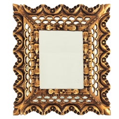 Spanish Colonial Giltwood Rectangular Mirror