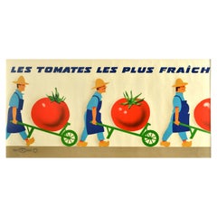 Original Vintage Food Poster Les Tomates Les Plus Fraich The Freshest Tomatoes