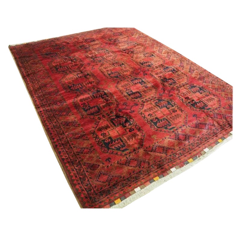 Antique Afghan Ersari Village Carpet, circa 1900 For Sale