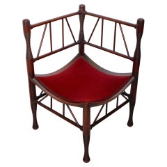 Antique Aesthetic Movement Thebes Corner Chair by Liberty & Co