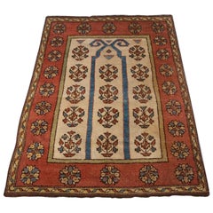 Antique Turkish Manastir Prayer Rug