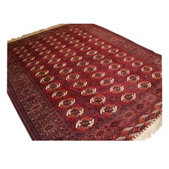 Antique Tekke Turkmen Main Carpet with Superb Rich Colour