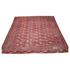 Antiker Tekke Turkmenischer Hauptteppich, kleines quadratisches Format