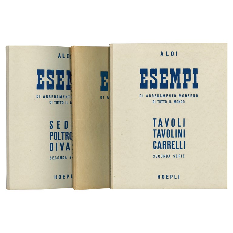 3 Volumes of the Robert Aloi, Esempi Furniture Series of Books For Sale