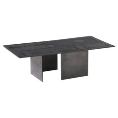 Unique aluminum coffee table by Victor Cerrato, Italy 1960s