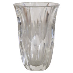 French Cut Glass Vase, Mid 20th Century