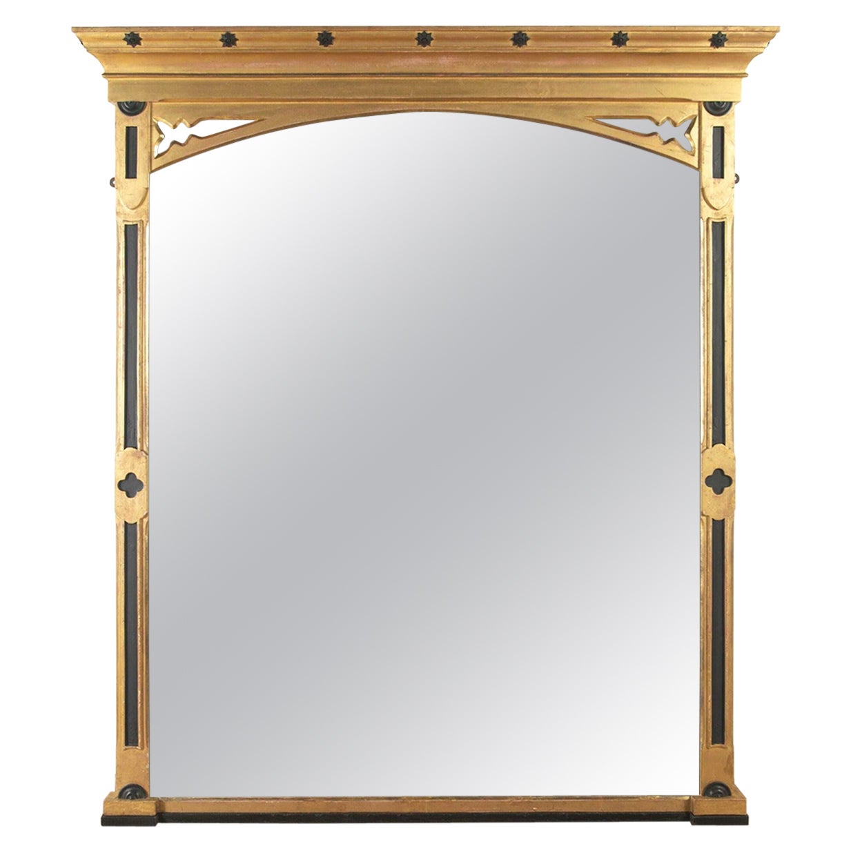 19th Century French Overmantle Gilt Mirror at 1stDibs