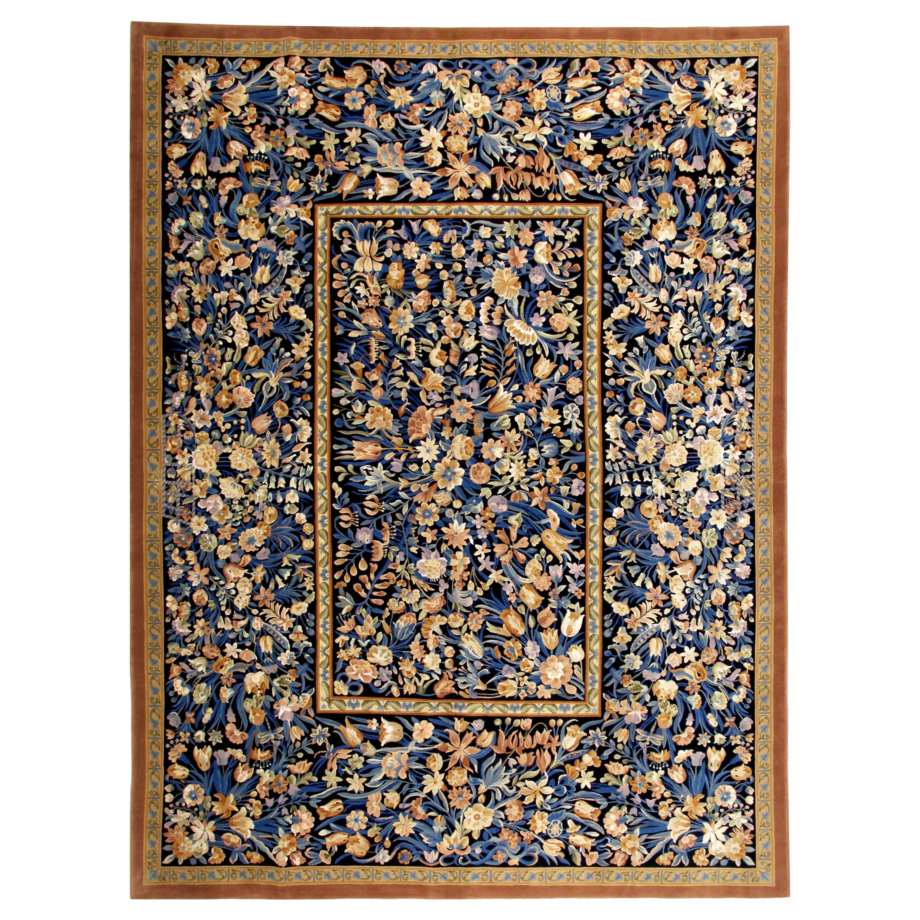 Via Como Mille Foliage II Teppich, Größe 10' x 14' Handgeknüpfter Teppich aus Wolle und Seide