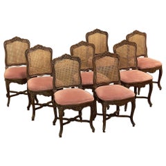 Set of 8 Antique French Louis XV Dining Chairs