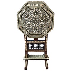 Moroccan Inlaid Tilt Top Table