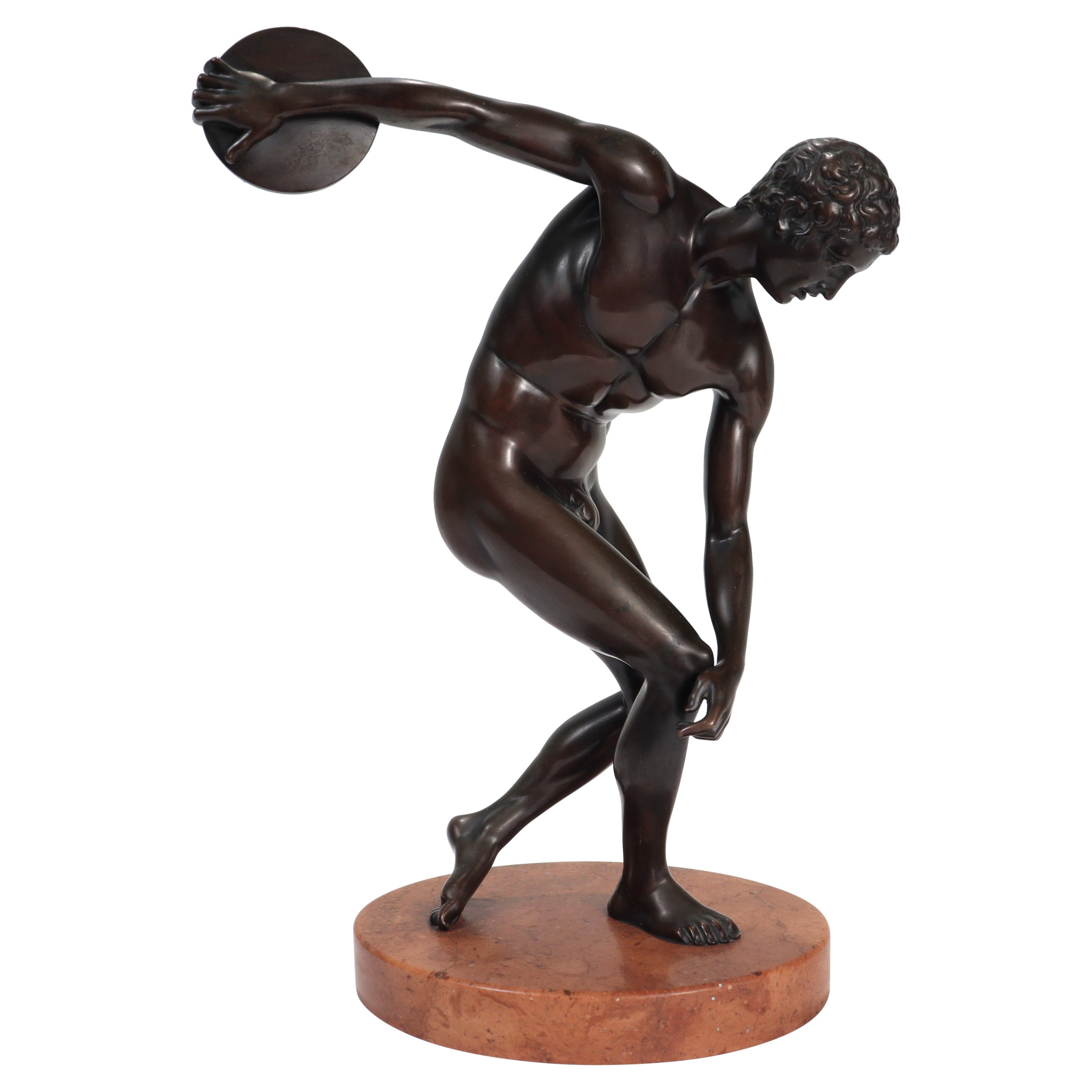 Classical Sculpture of Greek Discus Thrower For Sale at 1stDibs
