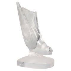 Lalique French Art Glass Bird (Swallow) Bookend or Paperweight