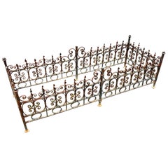 Rectangular Wrought Iron Patio Cocktail Table Base and Fence