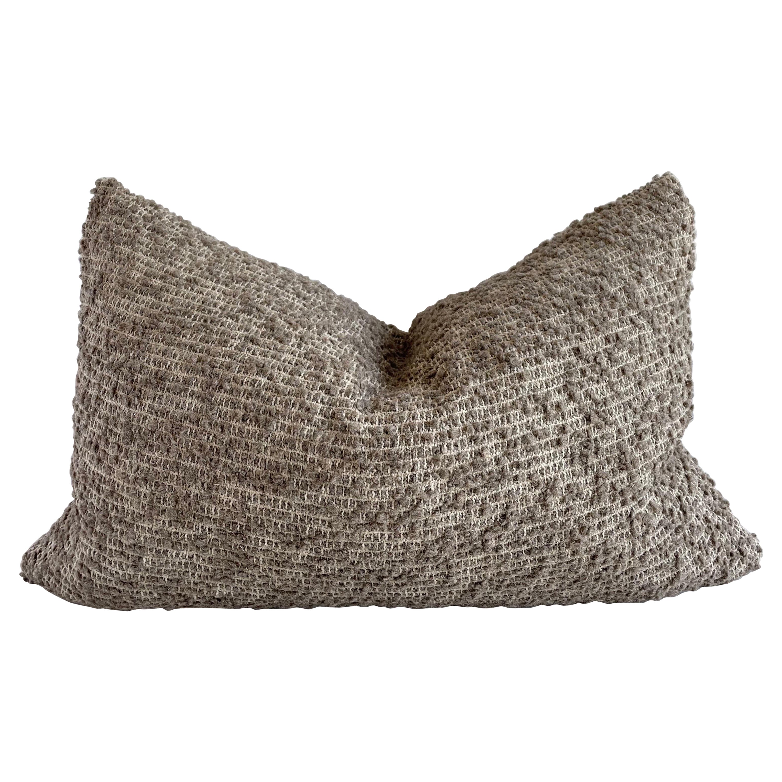 Bloom Home Inc Belgian Linen and Wool Pillow For Sale