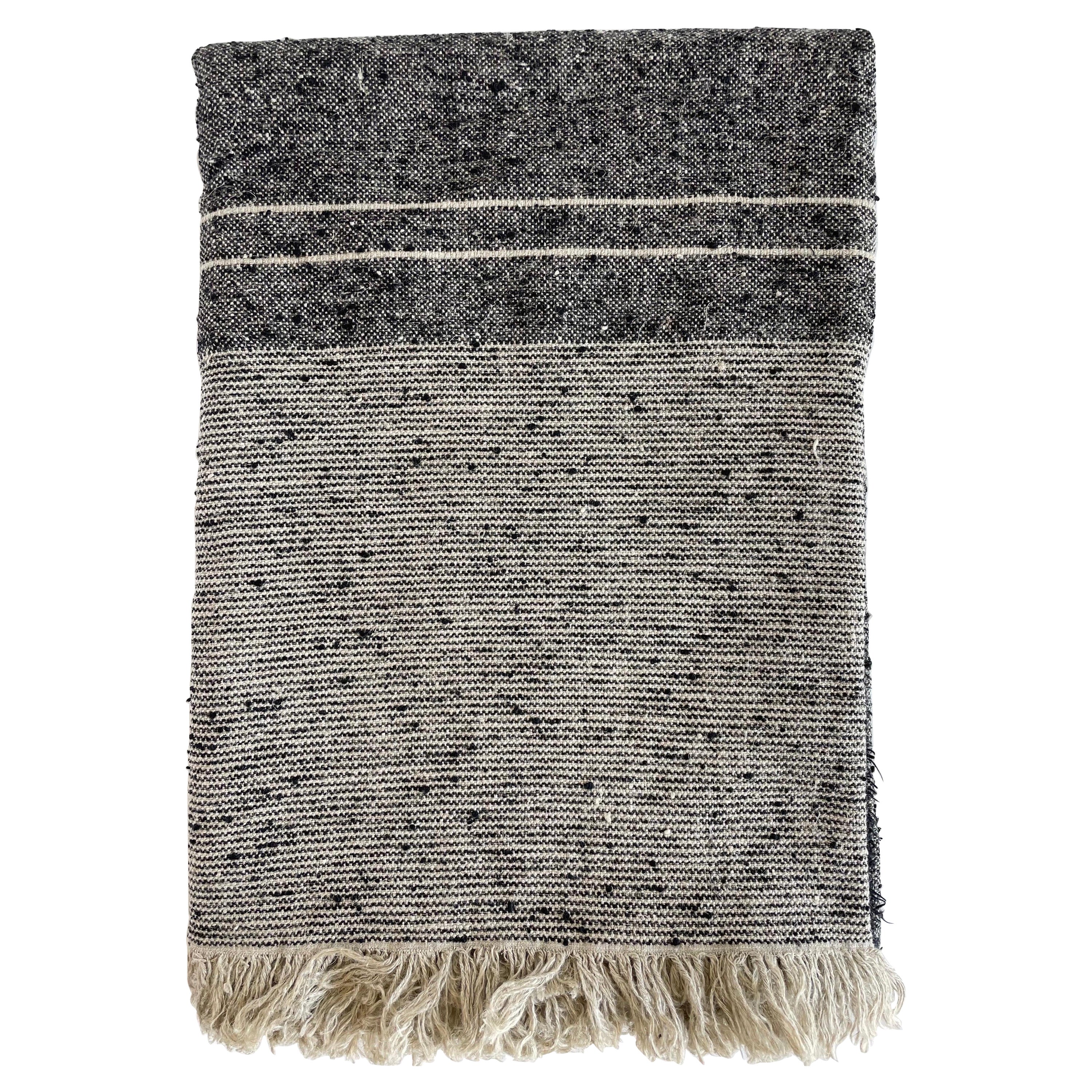 Bloom Home Inc Belgian Linen and Wool Throw For Sale