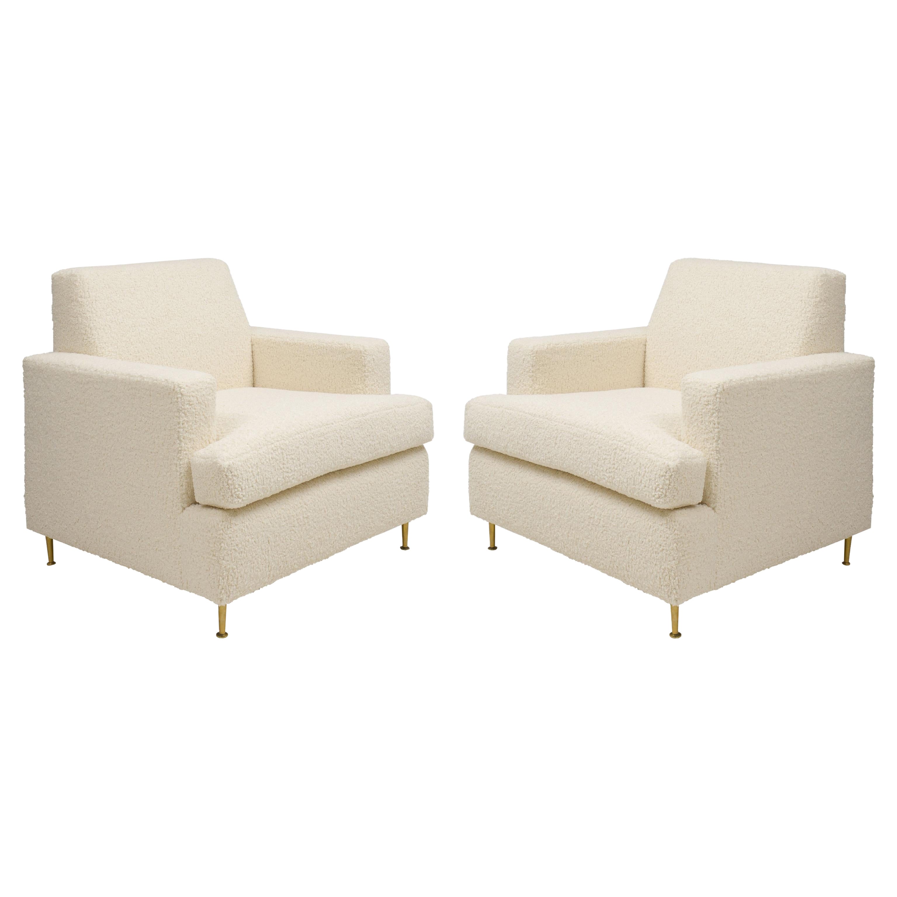 Custom Pair of Lounge Chairs in the Jean Michel Frank Manner