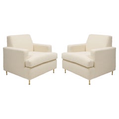 Custom Pair of Lounge Chairs in the Jean Michel Frank Manner