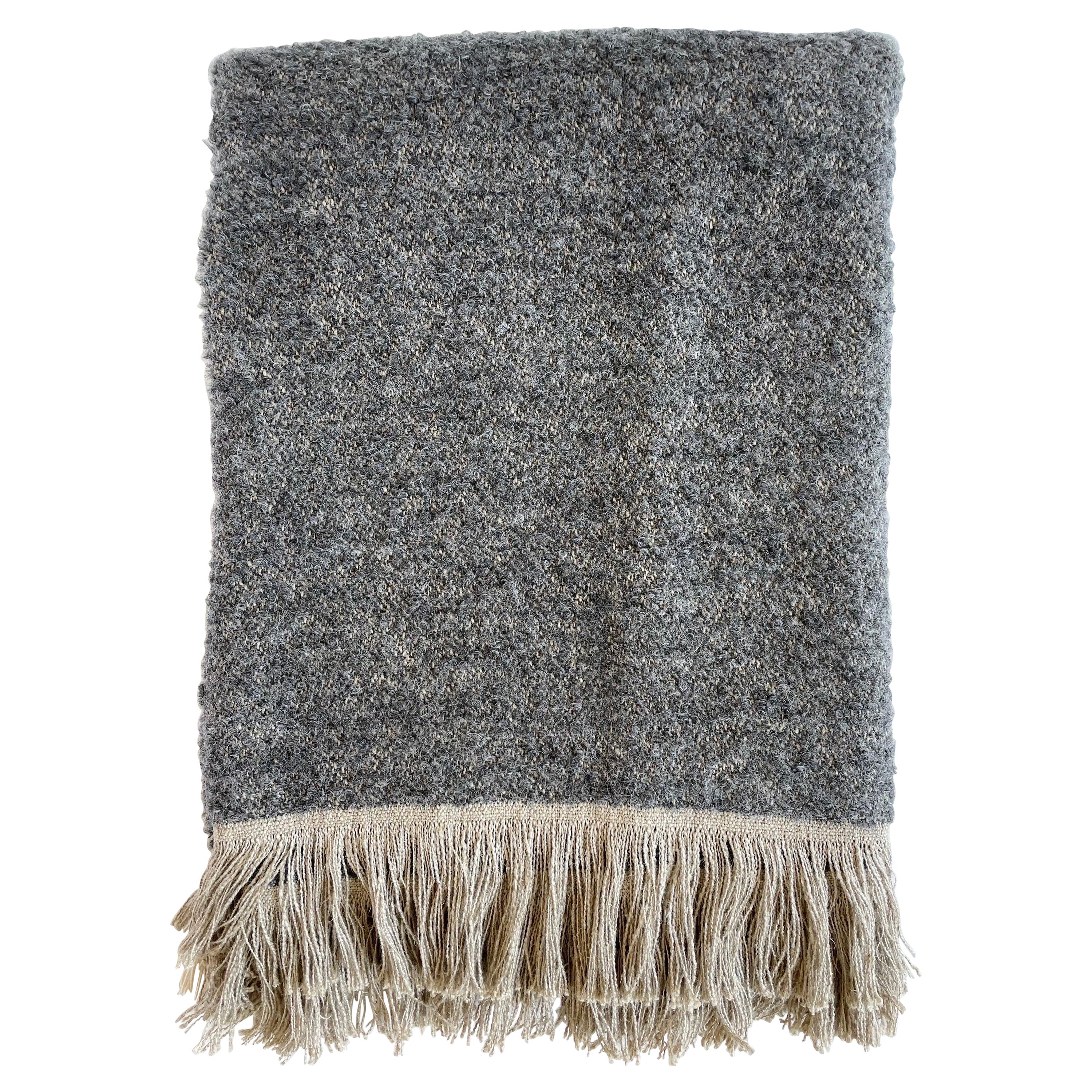 Bloom Home Inc Belgian Linen and Wool Throw For Sale