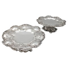 Gorham Chantilly Grande Sterling Silver Pair of Compote Dishes