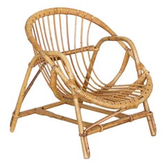 Used French Rattan Children's Chair