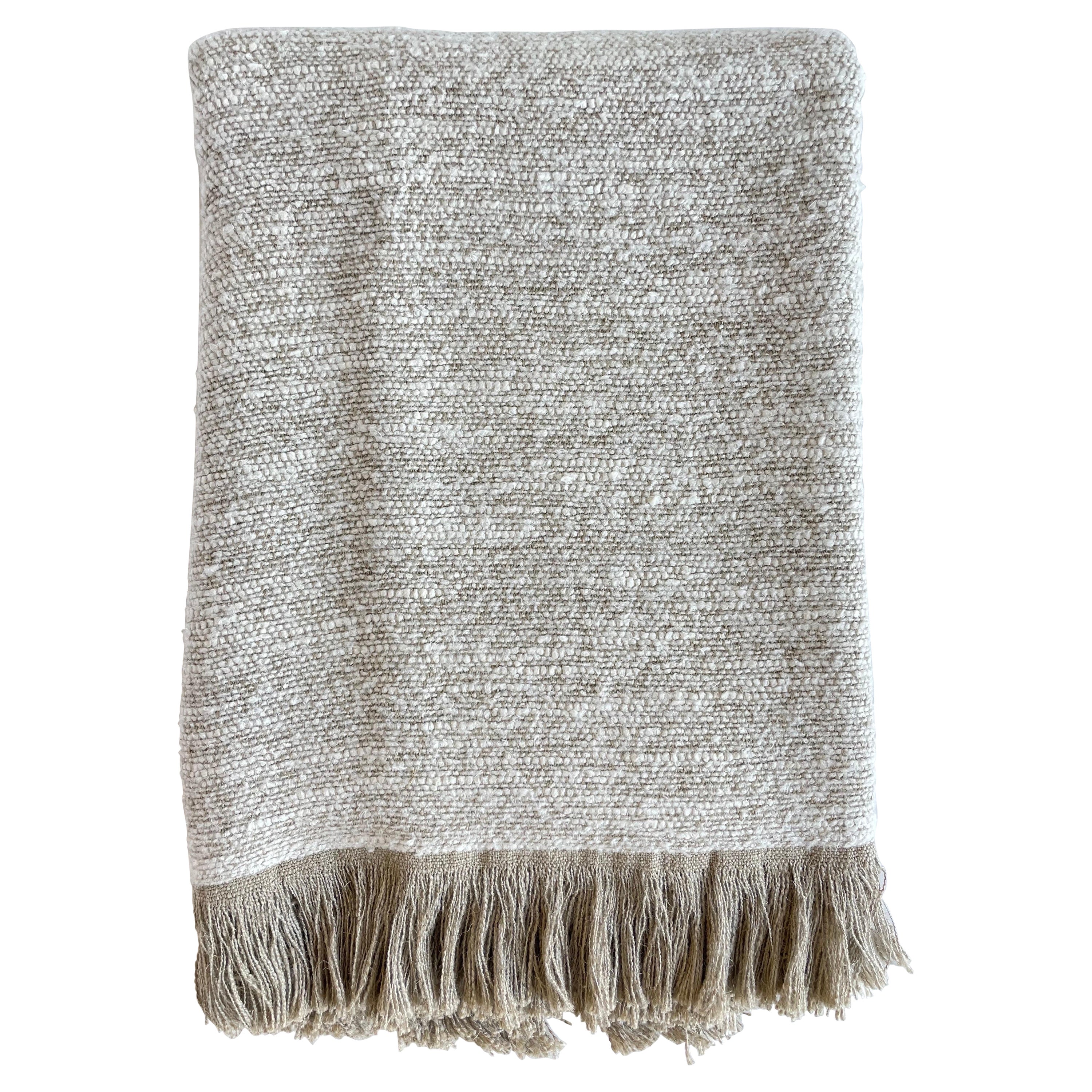 Bloom Home Inc Belgian Linen and Cotton Throw For Sale