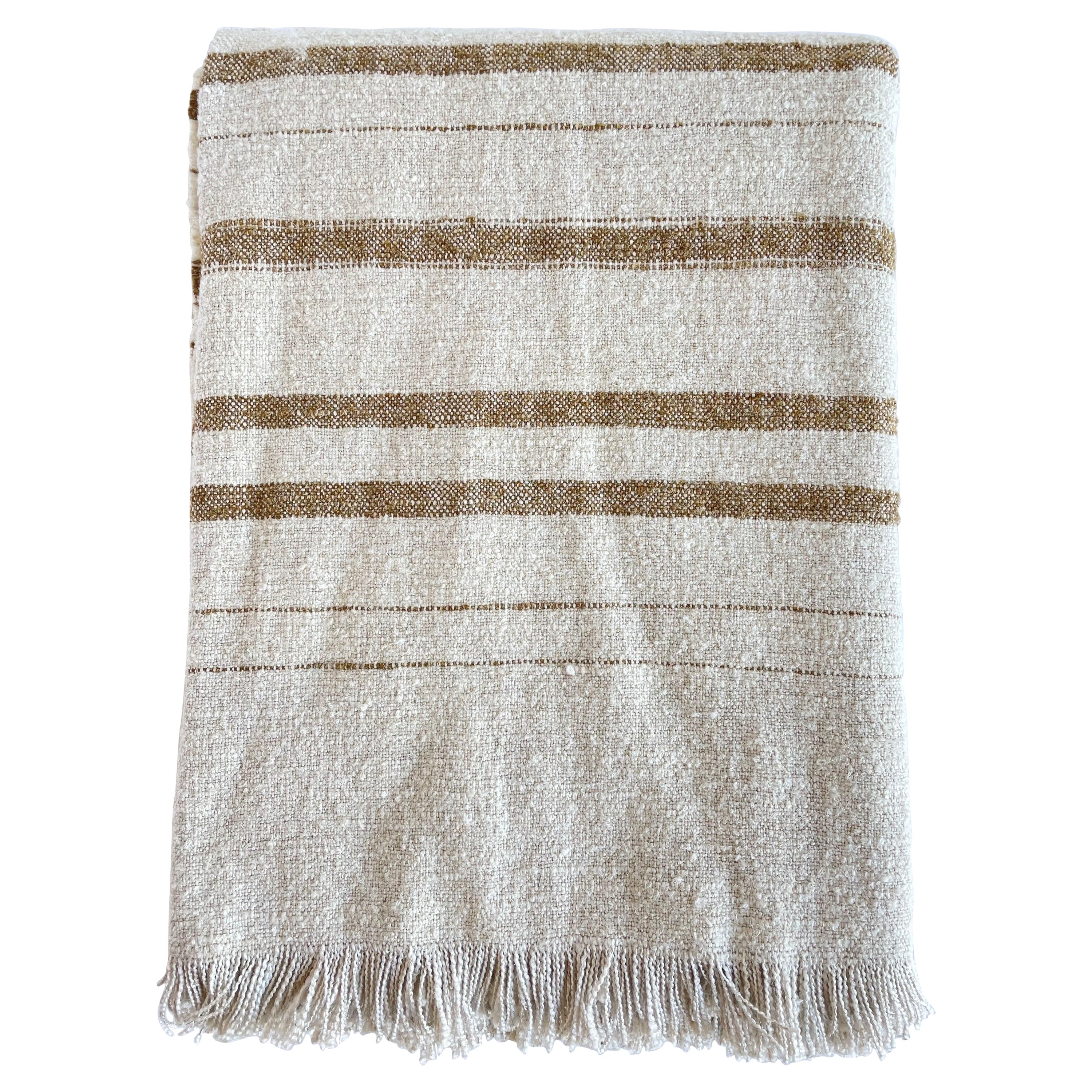 Bloom Home Inc Belgian Linen and Cotton Throw For Sale