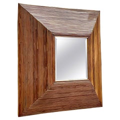 Vintage Coastal Pencil Reed Mirror