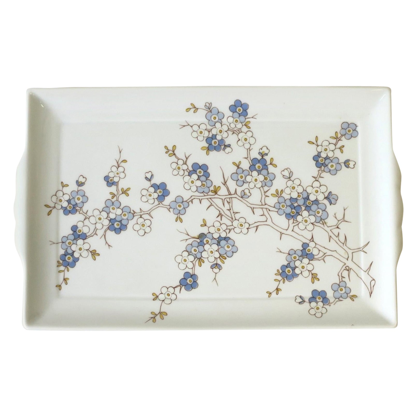 Richard Ginori Italian Porcelain Blue and White Vanity or Serving Tray For Sale