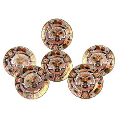 Set of Six Admiral Nelson Pattern Plates English Imari by Coalport Circa 1815