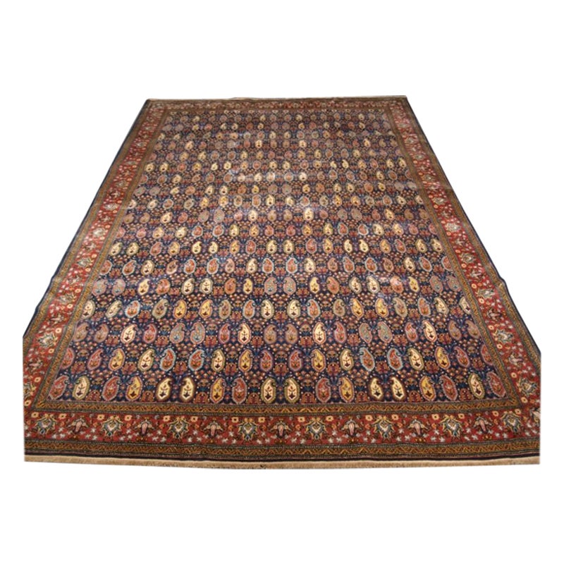 Old Turkish Hereke Carpet, Wool Pile on a Wool Foundation For Sale