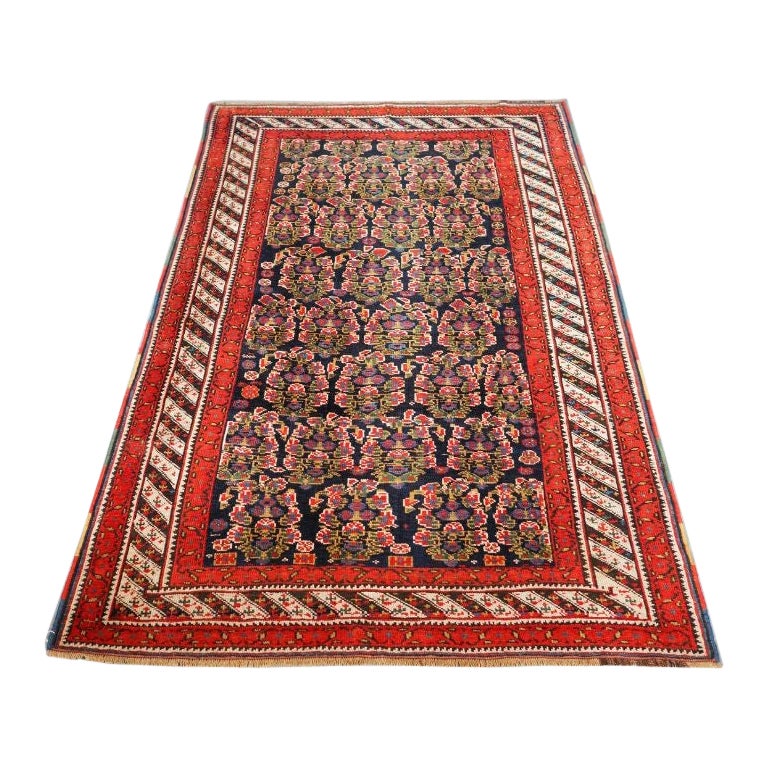 Antique Kurdish Rug with all over Boteh Design For Sale