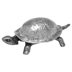 Sterling Silver and Silver Plated Novelty Tortoise Table Bell - Chester 1923 