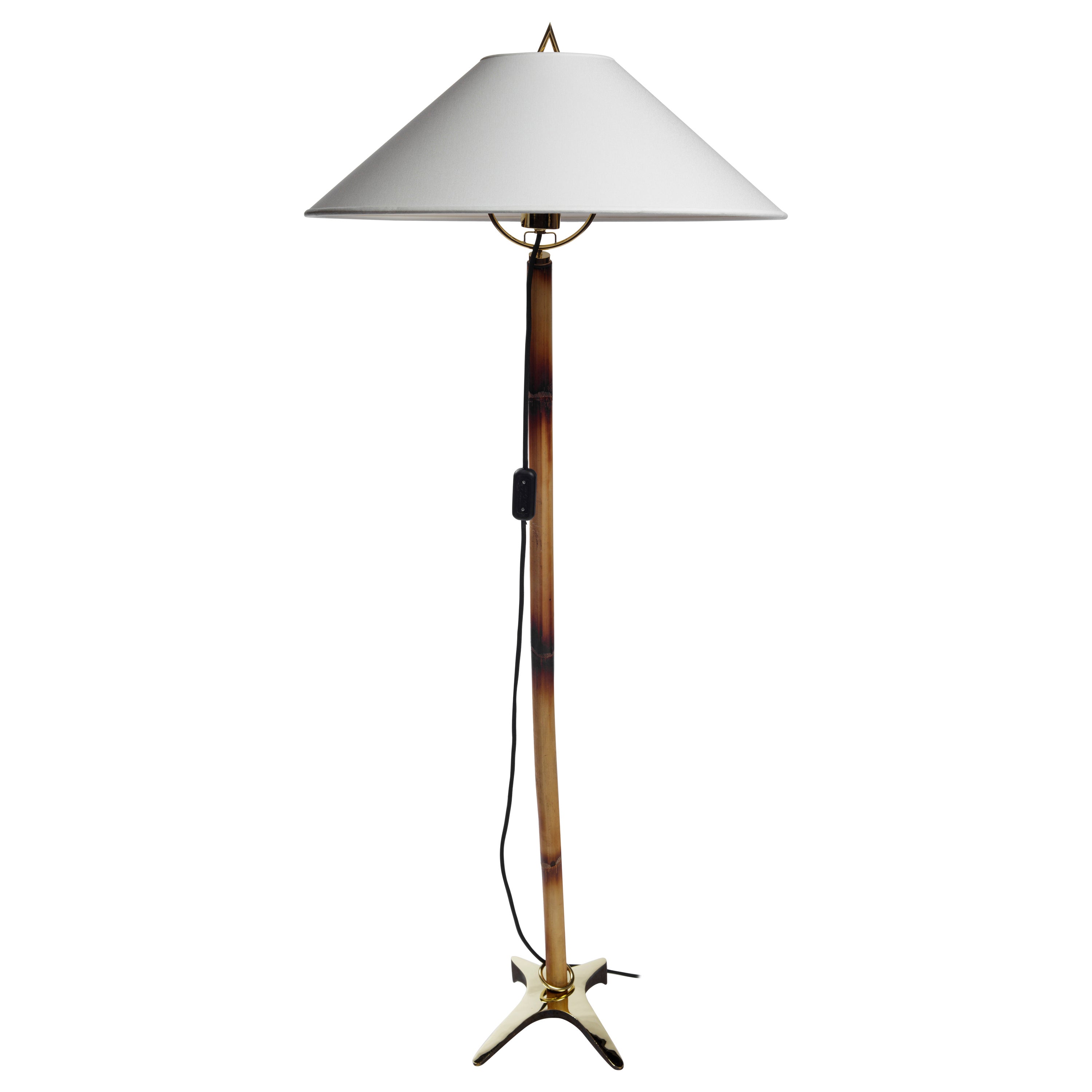 Carl Auböck #3740-1 Floor Lamp "Butterfly" For Sale
