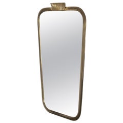 Mid-Century Modern Brass Mirror by Olsvaldo Borsani, 1950s