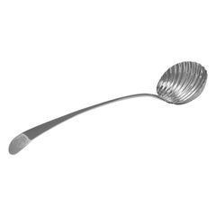 Antique Hester Bateman, George III Period Sterling Silver Punch or Soup Ladle, 1786