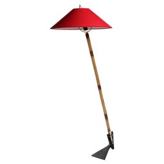 Carl Auböck #3715 "Scoop" Floor Lamp in White or Red, Austria