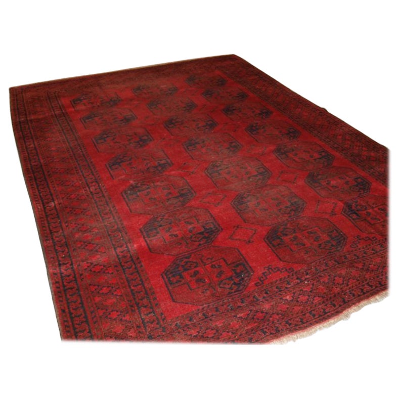 Antique Afghan Village Carpet For Sale