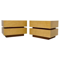 Retro Stacked Drawers Nightstands Tables