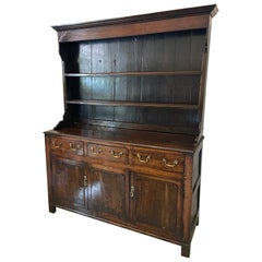 Superb Antique 18th Century Oak Dresser Base and Rack